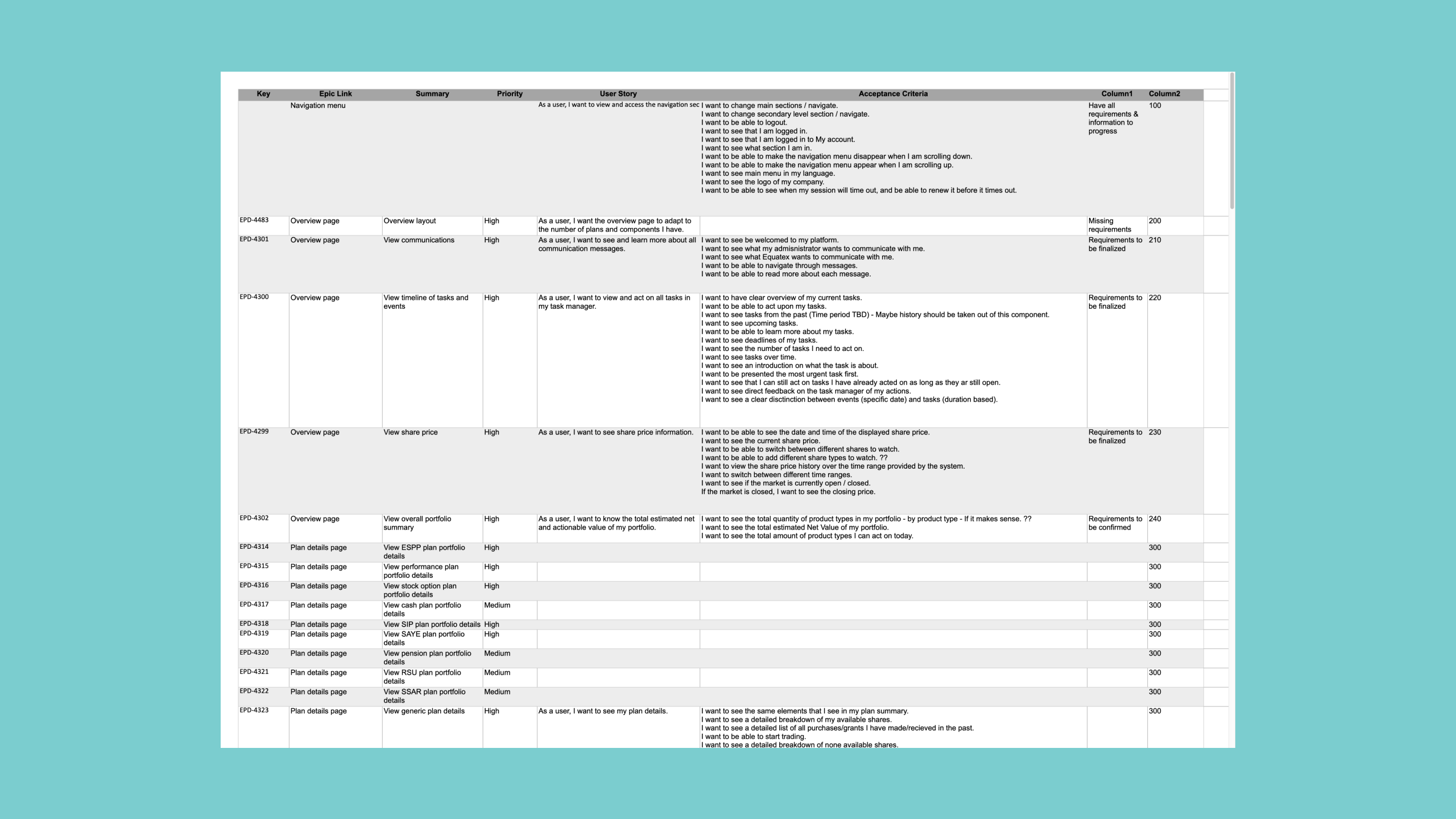 Equatex_Backlog